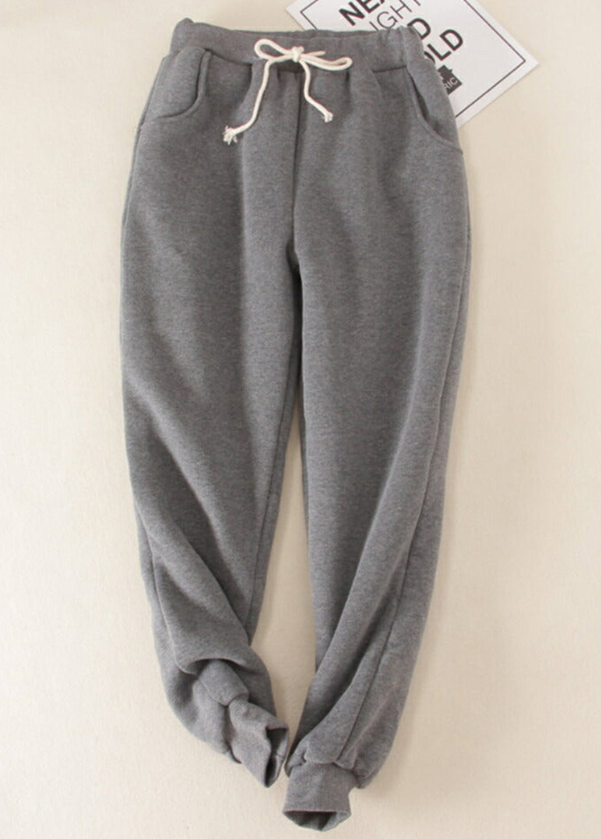 Plush Jogger High Waisted Drawastring Pants