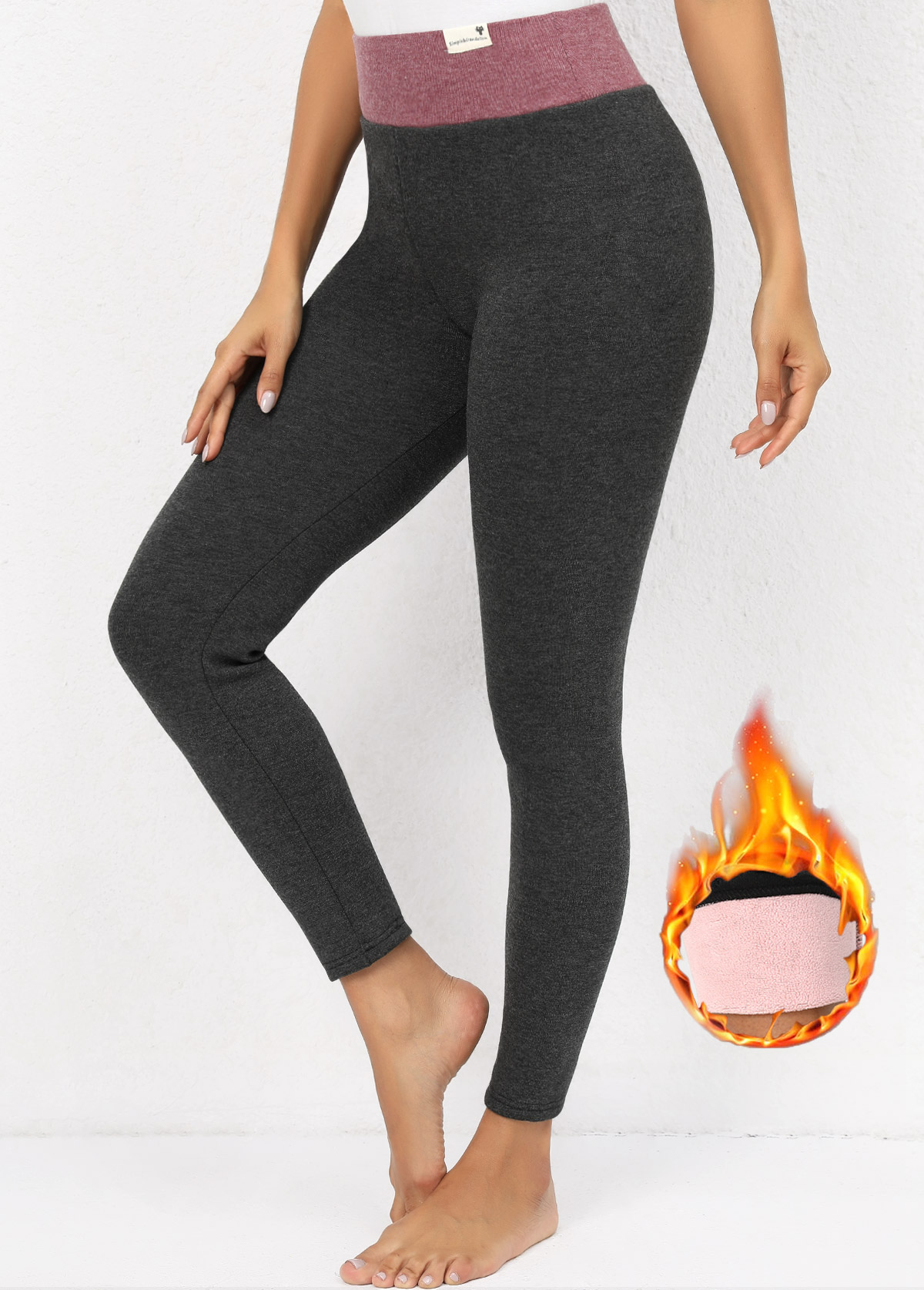 Elastic Waist High Waisted Leggings